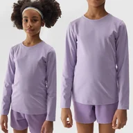 Bluzki damskie - 4F BLUZKA DZIEWCZĘCA LONGSLEEVE DZIECIĘCA JUNIOR SS24 - miniaturka - grafika 1