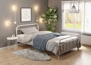 Łóżko Stalowe 120x200 LINDA Białe ean: 5905248109766 - Łóżka - miniaturka - grafika 2