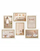 Ramki na zdjęcia - Galeria na 6 zdjęć 10x15 White&Brown Ayas - miniaturka - grafika 1