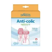 Kubki dla dzieci - Dr Brown's Antykolkowe butelki dla dzieci kolor różowy 150 ml, 2 szt. -> Wysyłka 8,90 - odbiór w Żabce - miniaturka - grafika 1