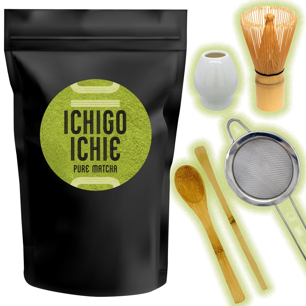 Ichigo Ichie Matcha Premium 100G - Zestaw Prezentowy 5 Akcesoriów I Matcha!