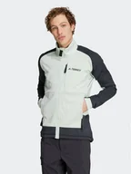 Odzież trekkingowa męska - adidas Polar Terrex Tech Flooce Hiking Fleece HS9775 Zielony Regular Fit - miniaturka - grafika 1