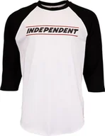 Koszulki męskie - t-shirt męski INDEPENDENT BTG SHEAR BASEBALL TOP Black/White - miniaturka - grafika 1