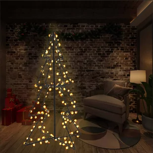 vidaXL Ozdoba świąteczna w kształcie choinki, 160 LED, 78x120 cm - Oświetlenie świąteczne - miniaturka - grafika 1