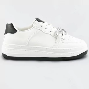 Sportowe buty z łańcuchem damskie biało-czarne (b-545) - Mix Feel - Buty sportowe damskie - miniaturka - grafika 1