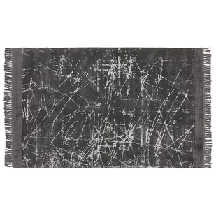 Dywan z wiskozy 140 x 200 cm ciemnoszary HANLI - Dywany - miniaturka - grafika 1