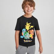 Koszulki dla chłopców - Reserved - T-shirt z nadrukiem Pokémon - Czarny - miniaturka - grafika 1