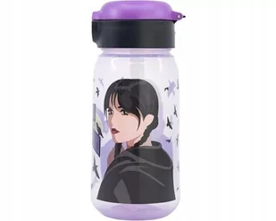 bidon kubek ze słomką i ustnikiem Wednesday Adams 510 ml - Kubki dla dzieci - miniaturka - grafika 1