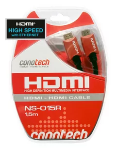 Conotech Kabel HDMI-HDMI 1.4, high speed 1,5m NS-007 - Kable - miniaturka - grafika 2