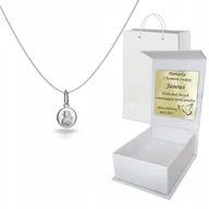 Biżuteria dla dzieci - Łańcuszek srebrny medalik Chrzest Komunia Prezent - miniaturka - grafika 1