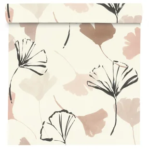 Tapeta Liście 690118 beżowa winylowa na flizelinie - Tapety - miniaturka - grafika 1