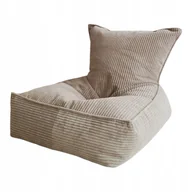 Fotele i pufy dla dzieci - Pufa worek dla dziecka SZTRUKS- BEŻ - miniaturka - grafika 1