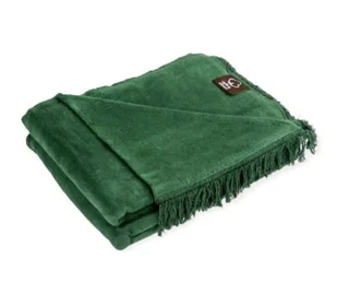 Koc bawełniany Cotton Cloud butelkowa zieleń 150x200 - Koce - miniaturka - grafika 1