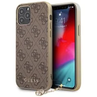Etui i futerały do telefonów - Guess Etui 4G Charms Collection do iPhone 12 / iPhone 12 Pro, brązowe - miniaturka - grafika 1
