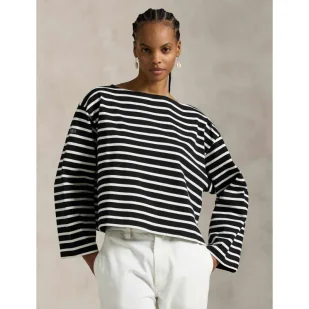 POLO RALPH LAUREN Bluzka MARINER Oversize fit - Bluzki damskie - miniaturka - grafika 1