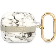 Akcesoria do słuchawek - Etui Guess do AirPods 3 cover szary/grey Marble Strap Collection - miniaturka - grafika 1