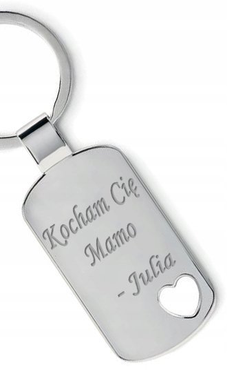 Breloczek z Grawerem Brelok do Kluczy + Grawer Dwustronny