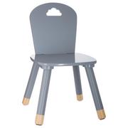 Krzesełka i taborety dla dzieci - Krzesło dziecięce szary - miniaturka - grafika 1
