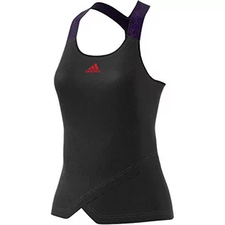 Koszulki i topy damskie - adidas Damski top Y-tank Pb D Czarny/czarny L - grafika 1