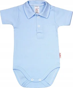 Body KOŁNIERZYK Polo KR BŁĘKIT r 92 KLEKLE - Body dla niemowląt - miniaturka - grafika 1