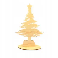 Zabawki kreatywne - DREWNIANA CHOINKA NA PODSTAWCE 24CM DRZEWKO DEKORACJA STOJĄCA DEKOR ŚWIĘTA - miniaturka - grafika 1