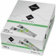 Cukier i słodziki - Ksylitol słodzik stołowy (50szt x 4g) 200g Rioba monoporcje saszetki fiński - miniaturka - grafika 1