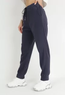 Granatowe Spodnie Dresowe z Gumką w Pasie Shimbi - Spodnie damskie - miniaturka - grafika 1