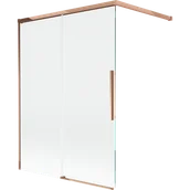 Parawany nawannowe - Mexen Rox parawan nawannowy 2-skrzydłowy rozsuwany 120 x 150 cm, transparent, różowe złoto - 8C9-120-003-60-00 - miniaturka - grafika 1