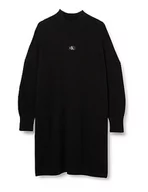 Sukienki - Calvin Klein Jeans Damska luźna sukienka swetrowa Plus Label, Ck czarny, 6XL - miniaturka - grafika 1