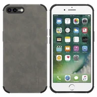 Etui i futerały do telefonów - Etui ochronne Cadorabo do Apple iPhone 7 PLUS / 7S PLUS / 8 PLUS w kolorze szarym z silikonu TPU z delikatnym sztucznym zamszem - miniaturka - grafika 1