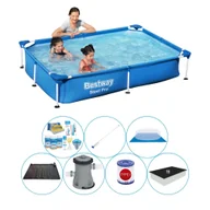 Baseny ogrodowe - Bestway Steel Pro 221x150x43 cm Rechteckig - Zestaw basenowy All in 1 - miniaturka - grafika 1