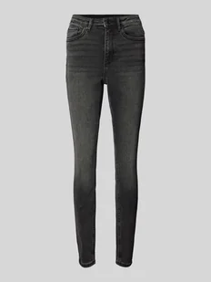 Jeansy o kroju skinny fit z wysokim stanem i odcieniem Stonewashed model ‘SOPHIA’ - Spodnie damskie - miniaturka - grafika 1