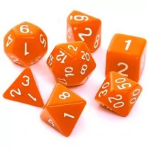Rebel Kości Komplet do RPG Matowe Pomarańczowe - Akcesoria do gier planszowych - miniaturka - grafika 1