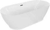 Wanny - Mexen Roxy wanna wolnostojąca 180 x 85 cm, biała, przelew gun metal szczotkowany - 51201808500-95 - miniaturka - grafika 1
