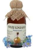 Przyprawy i zioła sypkie - Olej Lniany Na Zimno 240 ml Flos Naturalny Sklep - miniaturka - grafika 1