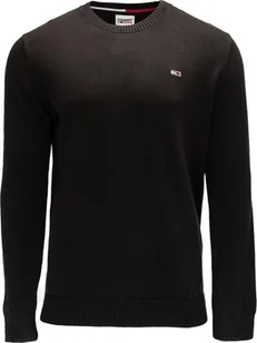 TOMMY HILFIGER Sweter męski tekstylny czarny SF14130 - Rozmiar: XL - Swetry męskie - miniaturka - grafika 1