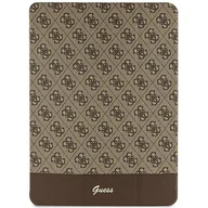 Etui do tabletów - Guess GUFCP12PS4SGW iPad Pro 12.9" brązowy/brown 4G Stripe Allover - miniaturka - grafika 1
