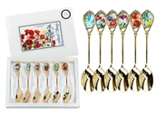 Widelce - Kpl. 6 łyżeczek - Kwiaty, mix 1 (CARMANI) - miniaturka - grafika 1