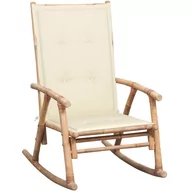 Fotele - vidaXL Lumarko Fotel bujany z poduszką, bambusowy 3063910 - miniaturka - grafika 1