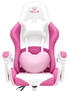 Fotel gamingowy Hell's Chair Rainbow Hexagon Różowy - Fotele gamingowe - miniaturka - grafika 1