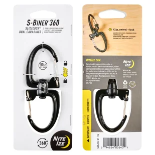 Nite Ize - Karabińczyk S-Biner 360 SlideLock Dual Carabiner #4 - Czarny - SBLR4-01-R3 - Sprzęt wspinaczkowy - miniaturka - grafika 7