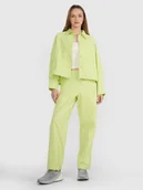 Spodnie damskie - 4F Spodnie casual damskie - żółte L - miniaturka - grafika 1