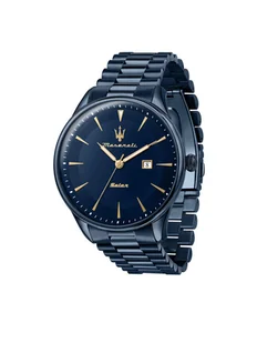 Zegarek Maserati Zegarek Solar Blue R8853146003 Granatowy - Zegarki męskie - miniaturka - grafika 1