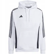 Bluzy męskie - Bluza męska adidas Tiro 24 Sweat Hooded biała IR7547 L - miniaturka - grafika 1