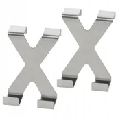 Wieszaki łazienkowe - Wieszak na drzwi kabinę hak 2 sztuki stalowy - miniaturka - grafika 1