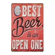 Dekoracje domu - Tabliczka Dekoracyjna Metalowa Best Beer - miniaturka - grafika 1