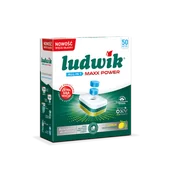Środki do zmywarek - Tabletki do zmywarek Ludwik MAXX POWER LEMON ALL IN 1 - 50 szt. - miniaturka - grafika 1