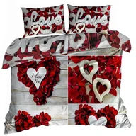 Pościel - Pościel 3D bawełna satyna 160x200 cm I LOVE YOU - miniaturka - grafika 1