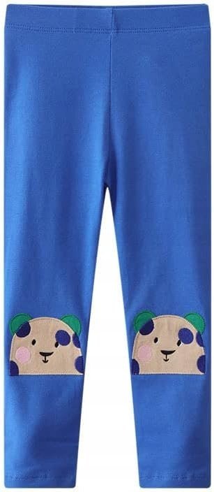 LEGGINSY DZIECIĘCE NIEBIESKIE Z NASZYWKAMI 120 6FA
