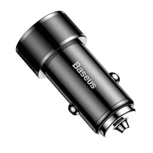 Baseus Small Screw inteligentna ładowarka samochodowa z portami USB Quick Charge 3.0 QC 3.0 i USB-C PD 36W czarny (CAXLD-A01) - Ładowarki samochodowe - miniaturka - grafika 2